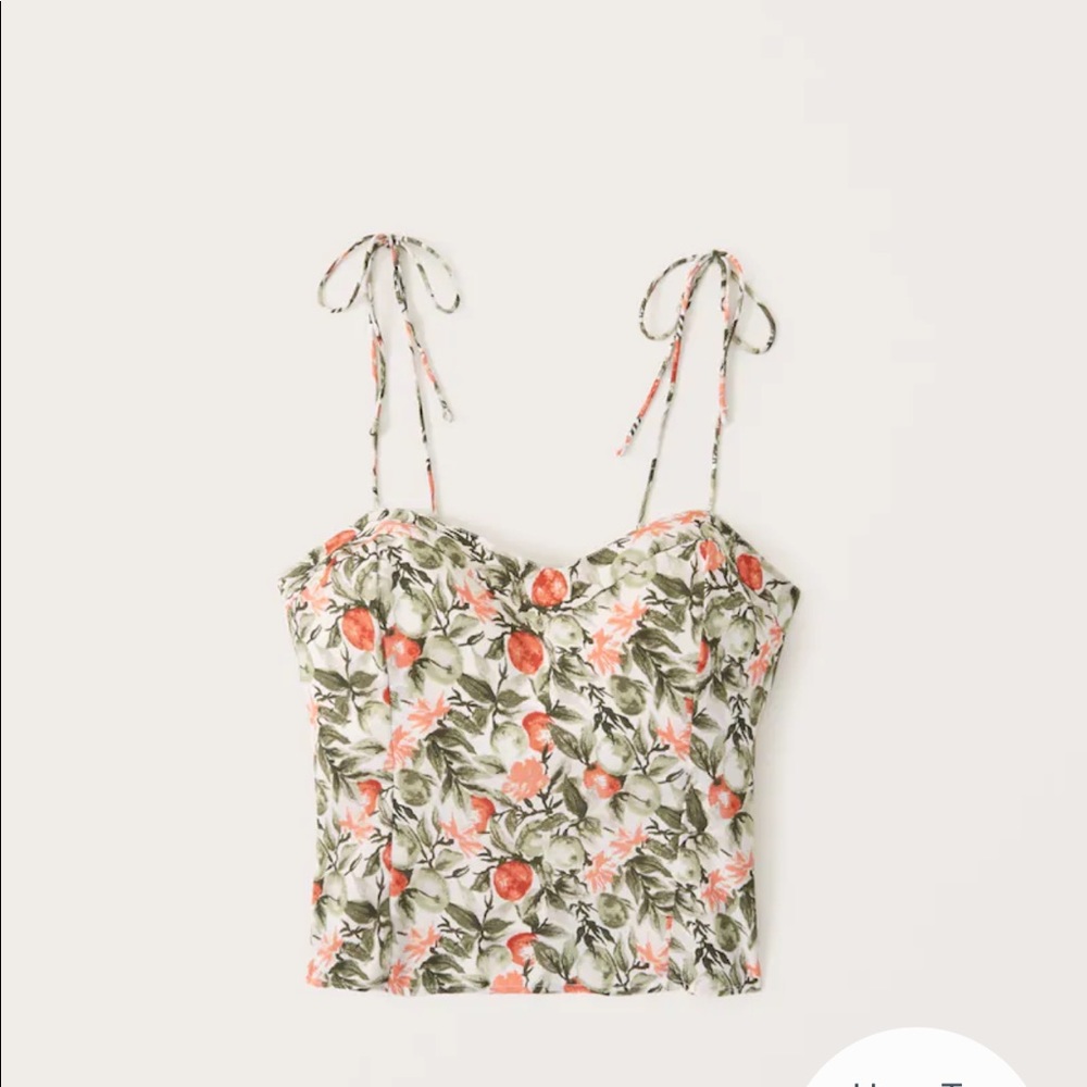 Abercrombie cami, floral/fruit print